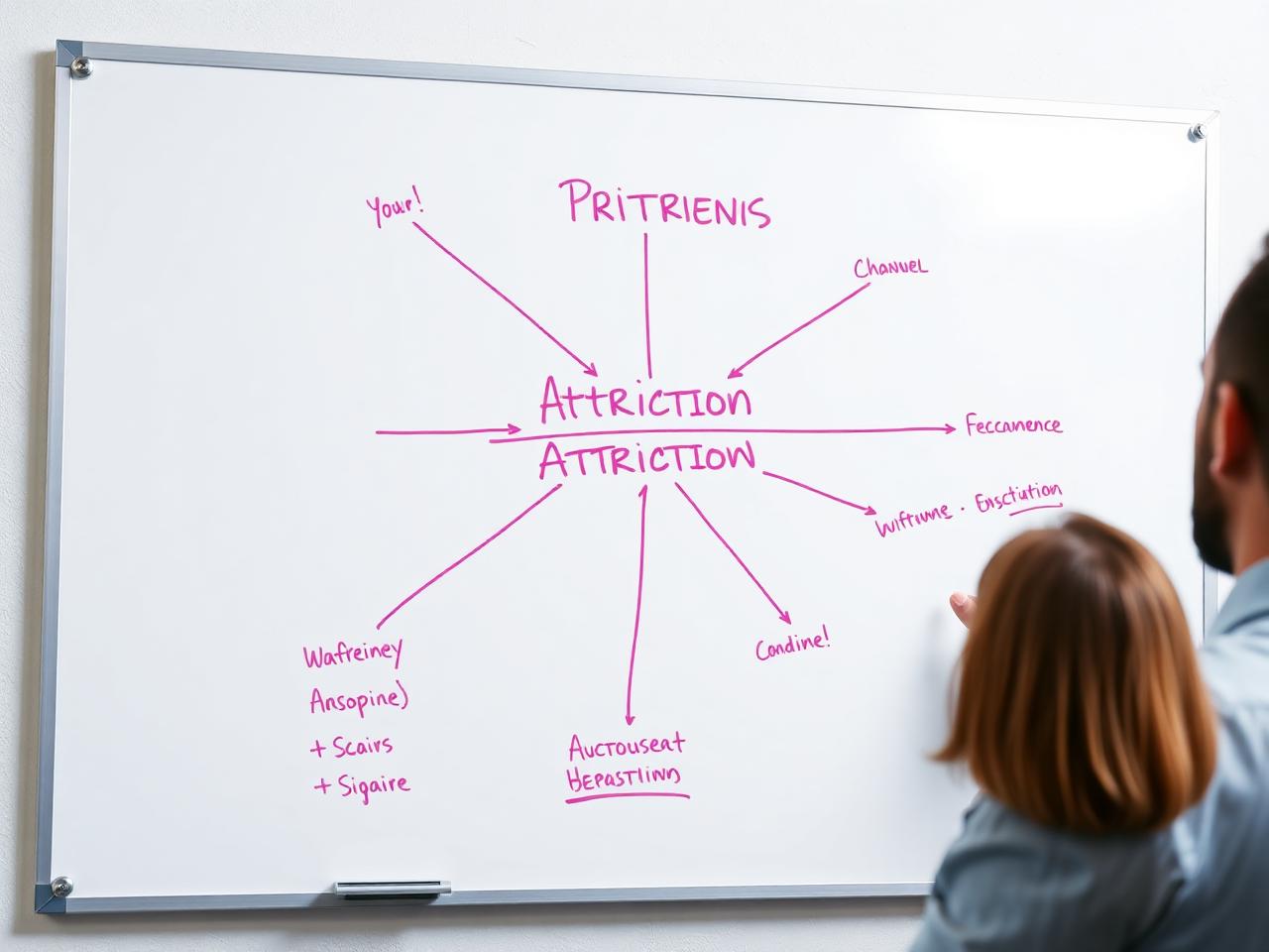Attribution model diagram with channel touchpoints mapped