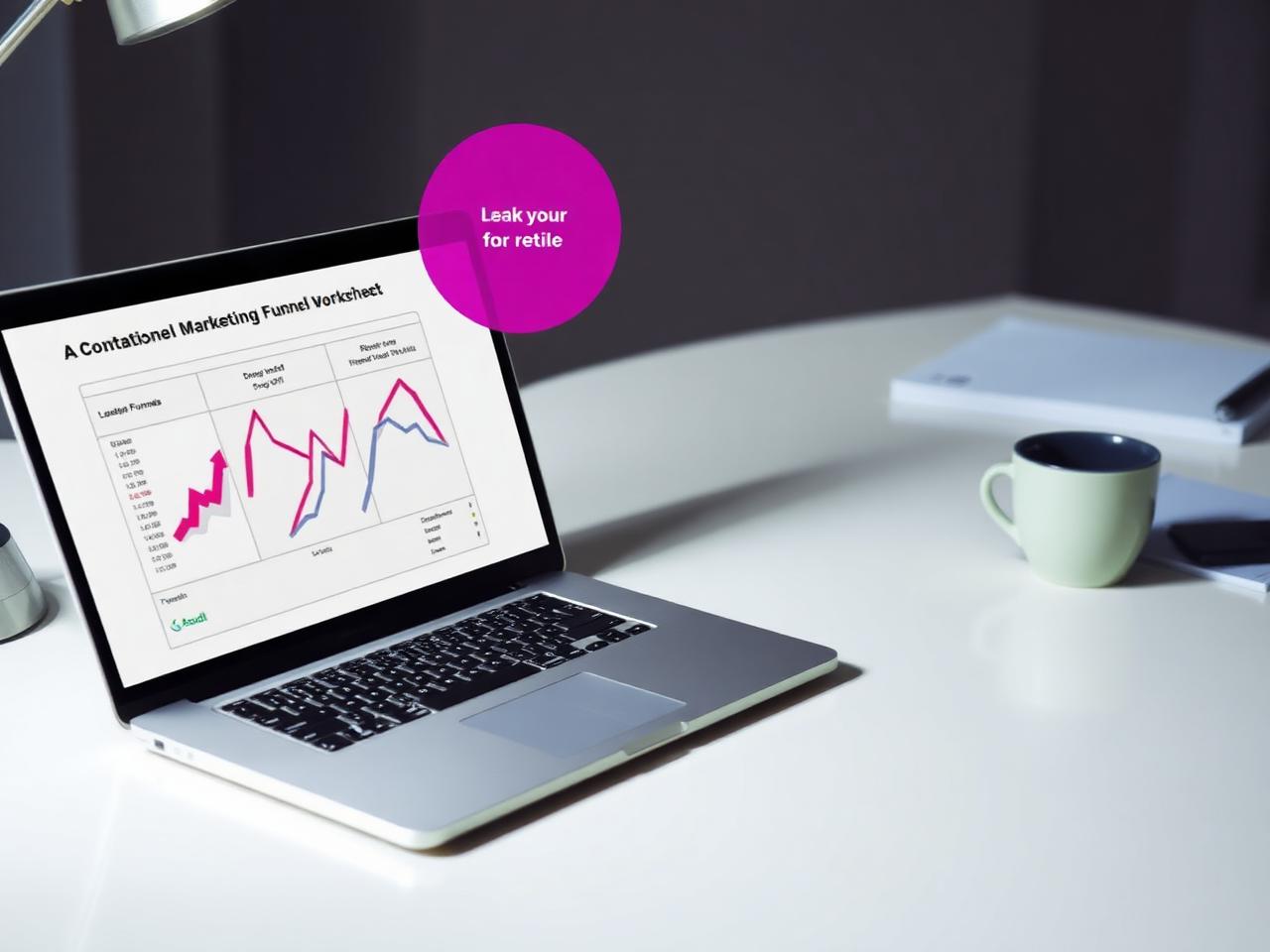 Funnel audit dashboard showing conversion drop-off by stage