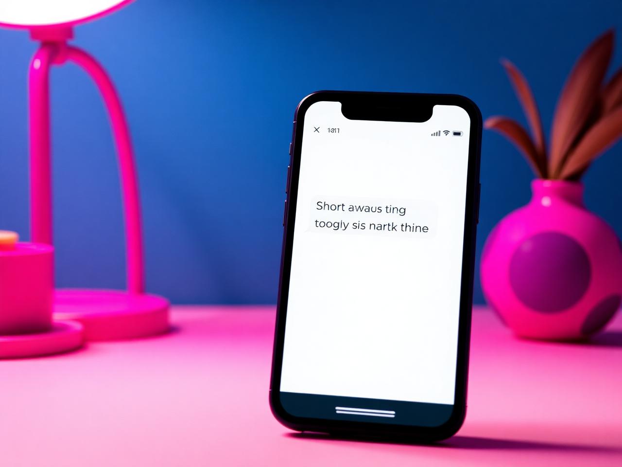 Phone showing a short SMS marketing message thread