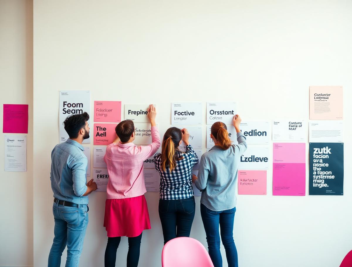 Brand messaging framework printed on large sheets