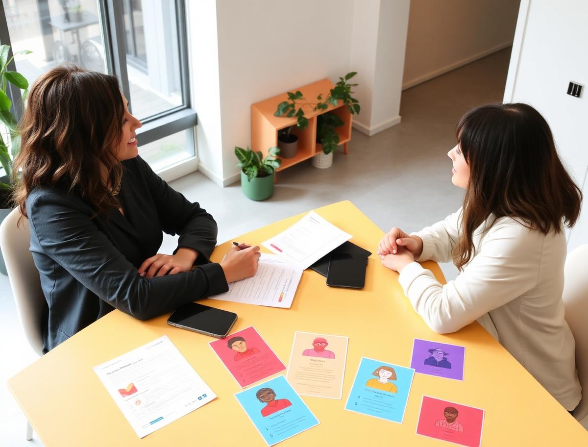 Team reviewing a marketing report together at a bright table